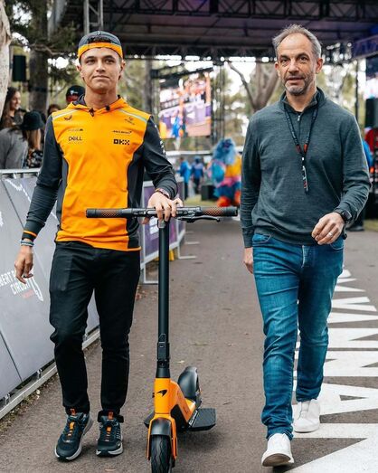 Lando Norris com o pai, Adam Norris