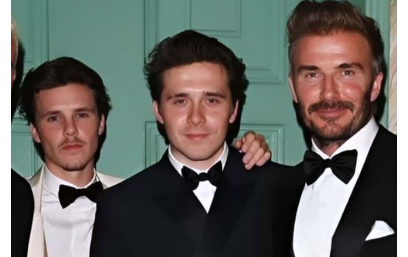 Romeo Beckham, Cruz Beckham, Brooklyn Beckham e David Beckham