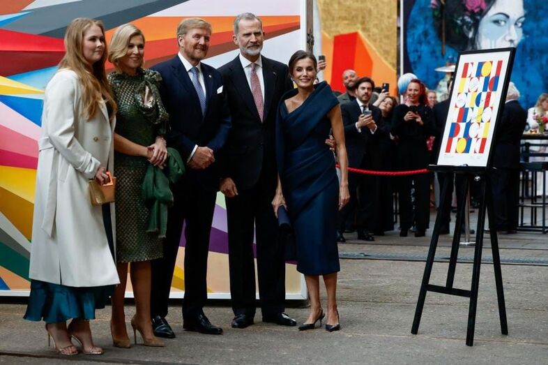Letizia, Felipe VI, rei Guilherme e Máxima