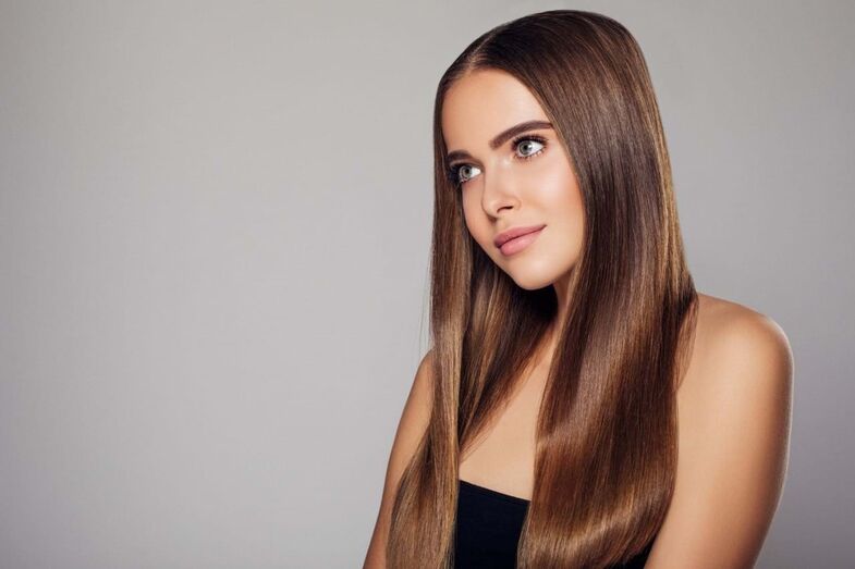 Cabelo liso e sedoso