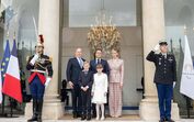 Charlene, Alberto II e Emmanuel Macron