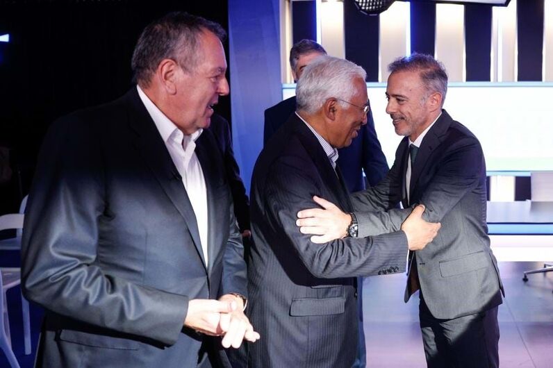 António Costa, o ministro dos Assuntos Parlamentares, Pedro Duarte, e Luís Santana