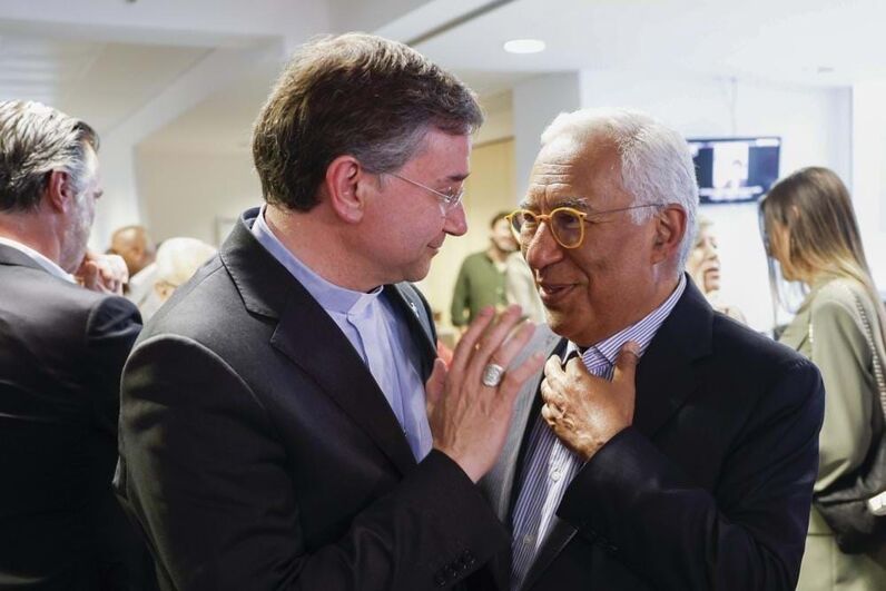 António Costa e o cardeal Américo de Aguiar