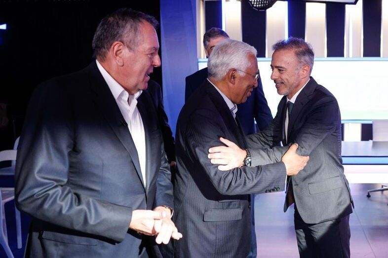António Costa, o ministro dos Assuntos Parlamentares, Pedro Duarte, e Luís Santana