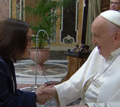 O encontro de Joana Marques, Ricardo Araújo Pereira e Maria Rueff com o Papa Francisco