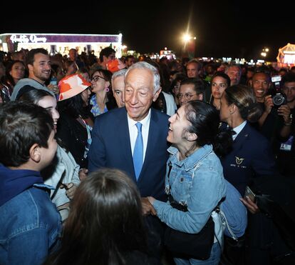 O rei do Rock. Marcelo Rebelo de Sousa tem banho de multidão e assiste a Ed Sheeran no Parque Tejo