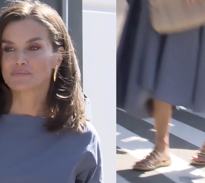 Letizia obrigada a andar de chinelos por causa de lesão no pé