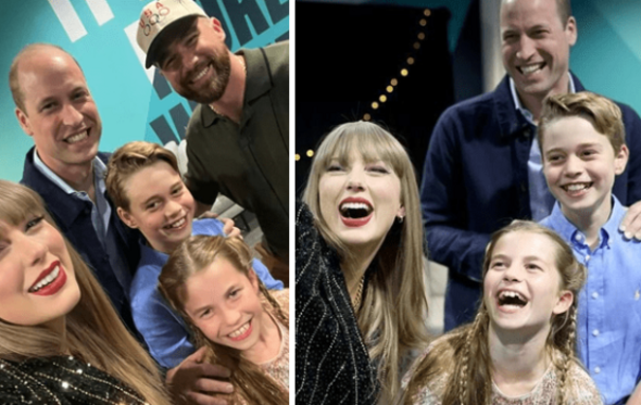 Travis Kelce, taylor swift, charlotte, william, george
