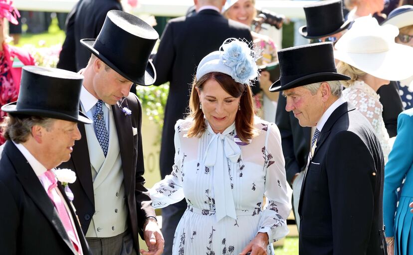 William, Michael e Carole Middleton