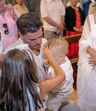 Batizado do filho de Mickael Carreira e Laura Figueiredo