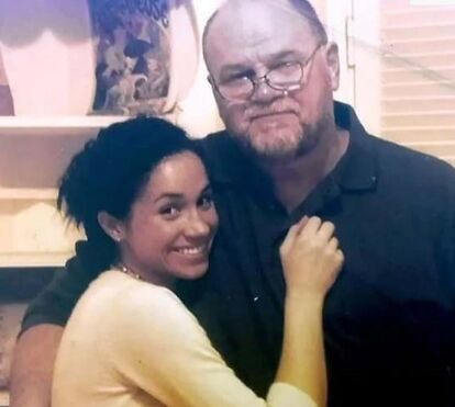 Quando Meghan era próxima do pai, Thomas Markle, numa altura em que estava bem distante da imagem da duquesa de Sussex 