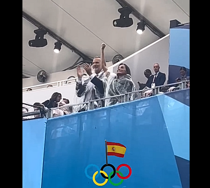 O momento surpreendente de euforia da rainha Letizia em plena abertura dos Jogos Olímpicos