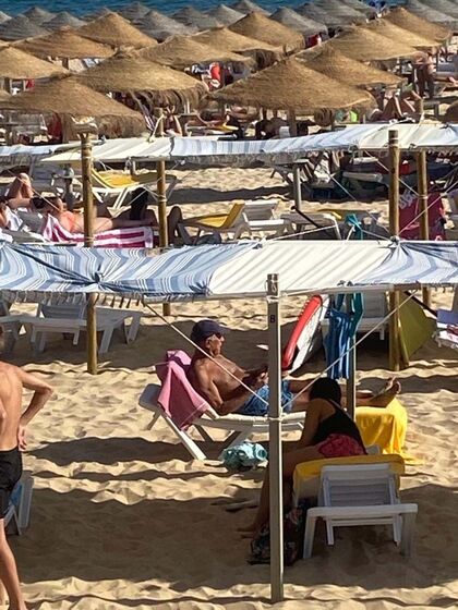 Marcelo Rebelo de Sousa em Monte Gordo, Algarve, em 2023