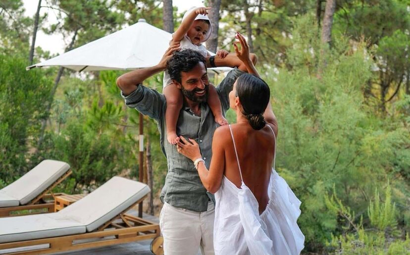 Catarina Gouveia com o marido e a filha