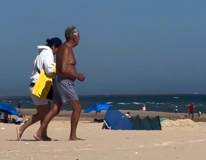 Marcelo Rebelo de Sousa em Monte Gordo, Algarve 