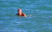 Marcelo Rebelo de Sousa, na praia de Monte Gordo