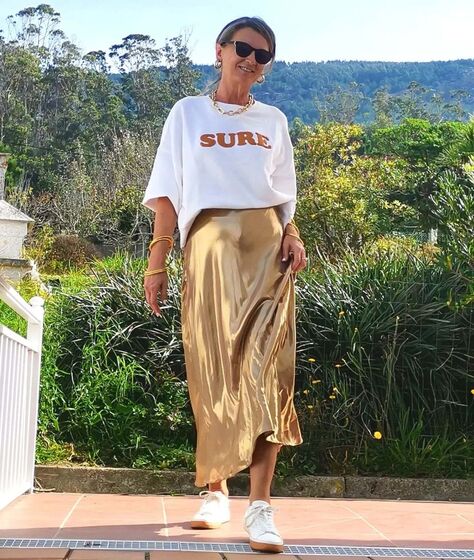 Os 4 modelos de saias que as mulheres com mais de 40 anos vão usar este outono