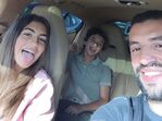 Simão Sabrosa com os filhos Martim e Mariana
