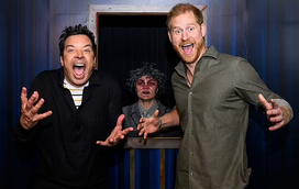 Príncipe Harry vai à 'Casa do Terror' no programa de Jimmy Fallon