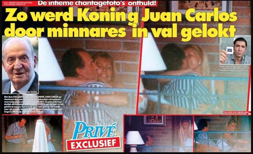 Juan Carlos e Barbara Rey na revista Privé