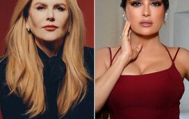Tenso! Irritada, Nicole Kidman é apanhada a empurrar Salma Hayek na passadeira vermelha