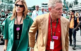 Entre as elites, portuguesa Joana Lemos dá nas vistas nos bastidores da Ferrari de mão dada com marido multimilionário