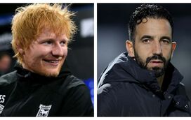 Momento tenso entre Ruben Amorim e Ed Sheeran! "Acho que o Ruben não quer falar comigo" e técnico português confirma: "Não, não quero"
