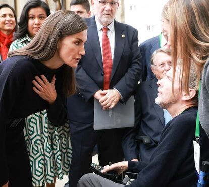 Rainha discreta: Letizia opta por look sóbrio em evento no Museu do Prado