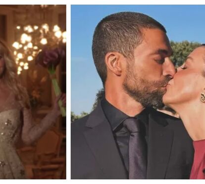 Casamento de Jessica Athayde e Diogo Amaral: Convidados vestidos de preto e noiva em tom de champanhe, transparências e muito brilho