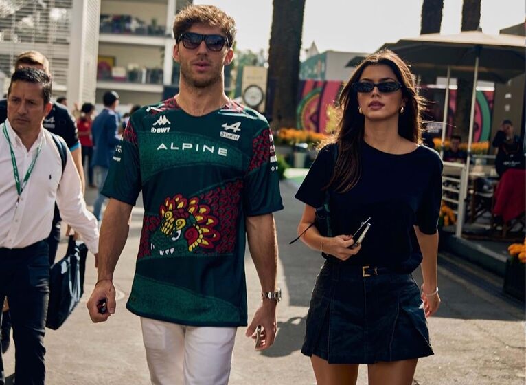 Kika Cerqueira Gomes e Pierre Gasly