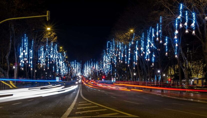 Luzes de Natal na Avenida da Liberdade