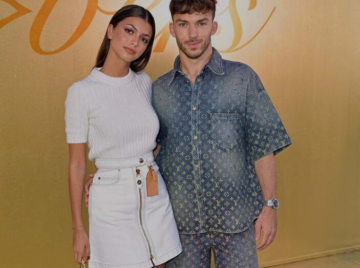 Kika Cerqueira Gomes e Pierre Gasly
