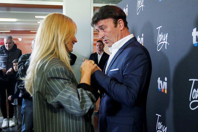 Cristina Ferreira e Tony Carreira na apresentação de 'Tony' 