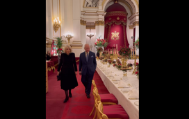 Carlos III e Camilla oferecem banquete em honra do Emir do Catar