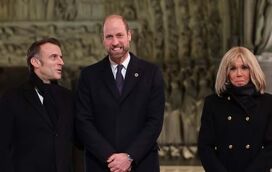 Momento constrangedor na Notre Dame por causa de Brigitte Macron que manteve o príncipe William à distância