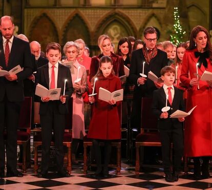 As mais belas imagens de Kate, William, George, Charlotte e Louis no Concerto de Natal em Westminster