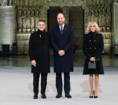 Príncipe William encontra-se com Macron e Trump na reabertura da Catedral de Notre Dame