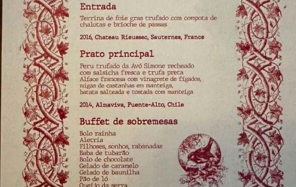 Menu de Natal