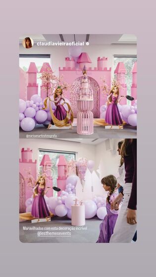 Festa de aniversário de Caetana, filha de Cláudia Vieira
