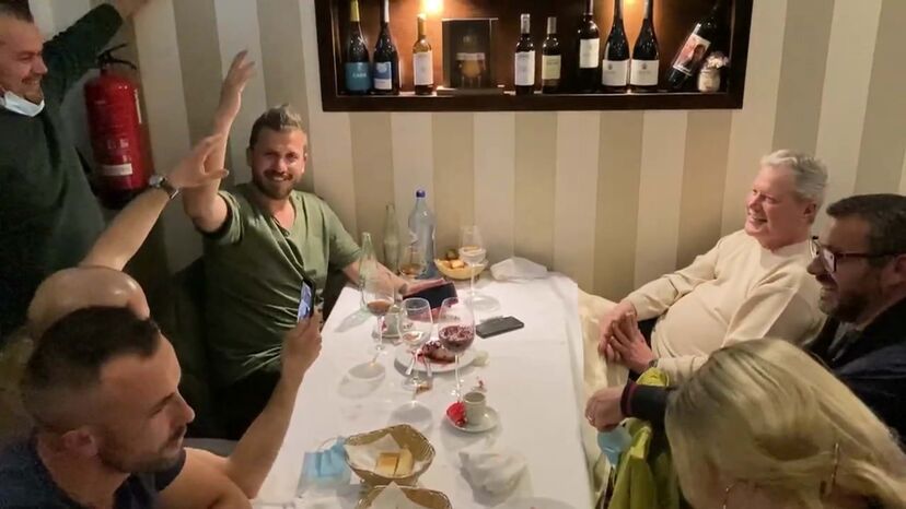 Eduardo  Ferreira (Dudu) e Marco Paulo em jantar 