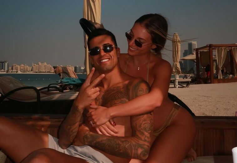 João Cancelo e Daniela Machado