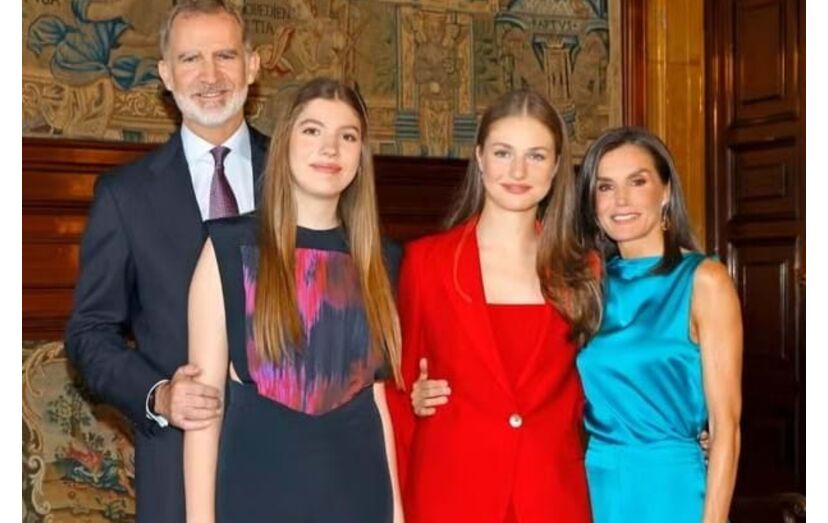 Rainha Letizia de Espanha, Princesa Leonor, Rei Felipe, Infanta Sofia