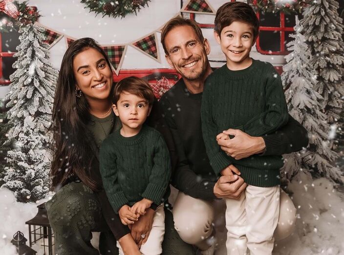 João Pereira e Natacha Esmail com os filhos
