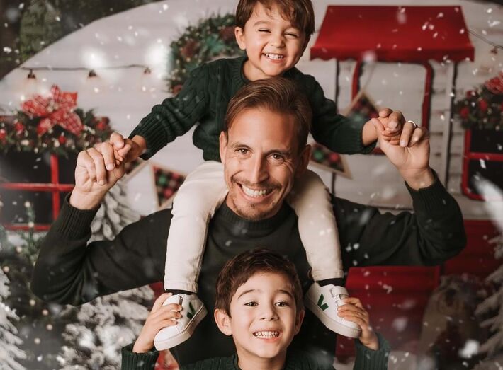 João Pereira com os filhos