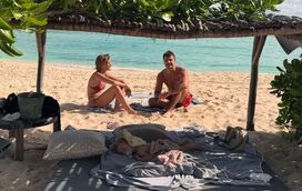 Apaixonados e muitos felizes,  Kelly Bailey e Lourenço Ortigão mostram férias no México