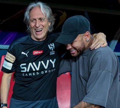 Olha que dois! Neymar revela detalhes da relação peculiar com Jorge Jesus: 'O velho é embaçado'
