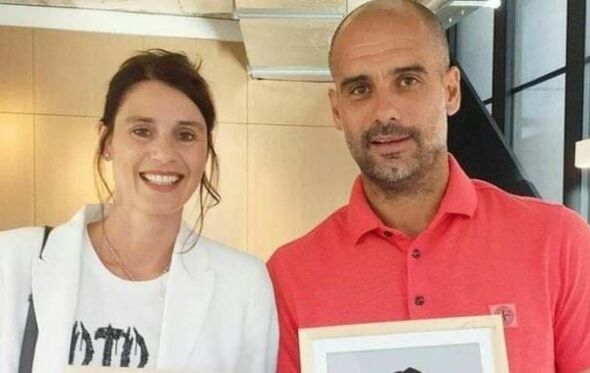 Pep Guardiola e Cristina Serra