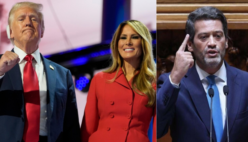Donald Trump e Melania; André Ventura