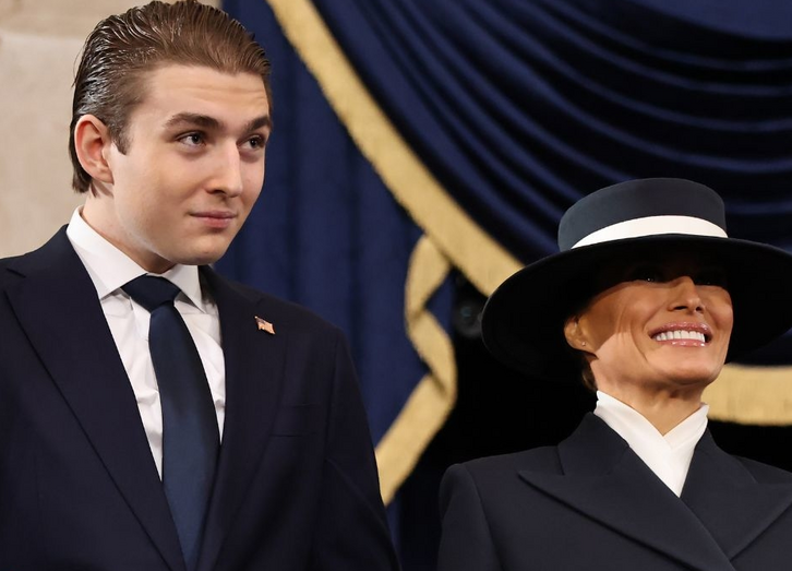 Barron e Melania Trump