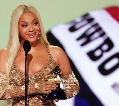 A reação de espanto de Beyoncé ao saber que tinha ganho um Grammy